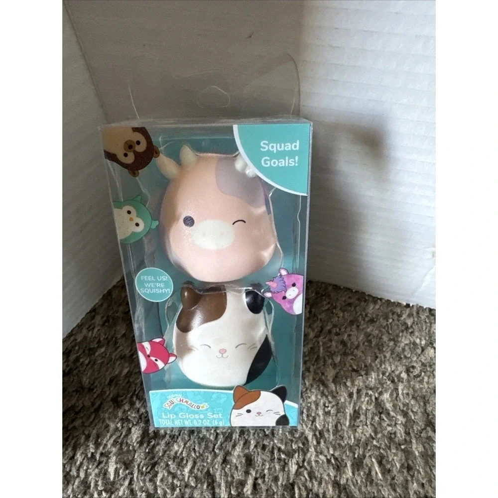 Squishmallows Lipgloss Set Cow and Cat 2023